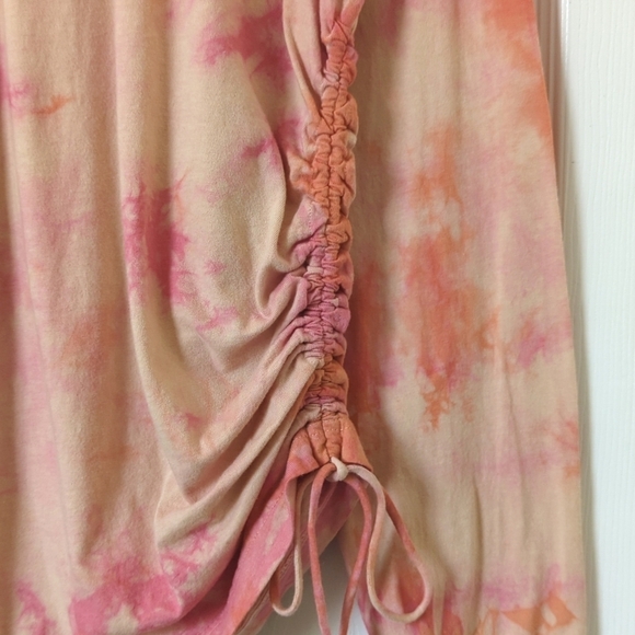 Pink Victoria's Secret Campus Tie Dyed Cinched Side Long Sleeve Crewneck Tee M - Picture 8 of 13